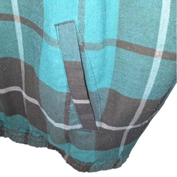 Branded Lion Sleeveless Coat Winter Vest Big Man 3XB Zip Closure Green Plaid - Picture 4 of 11